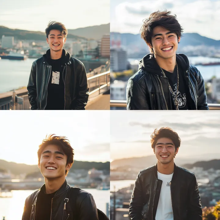 A high -definition photograph of a fashionable Jap