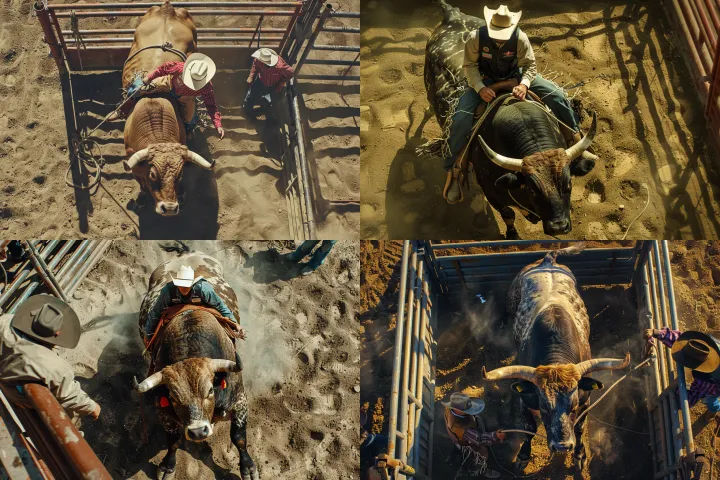 Top-down perspective from directly above the bucki