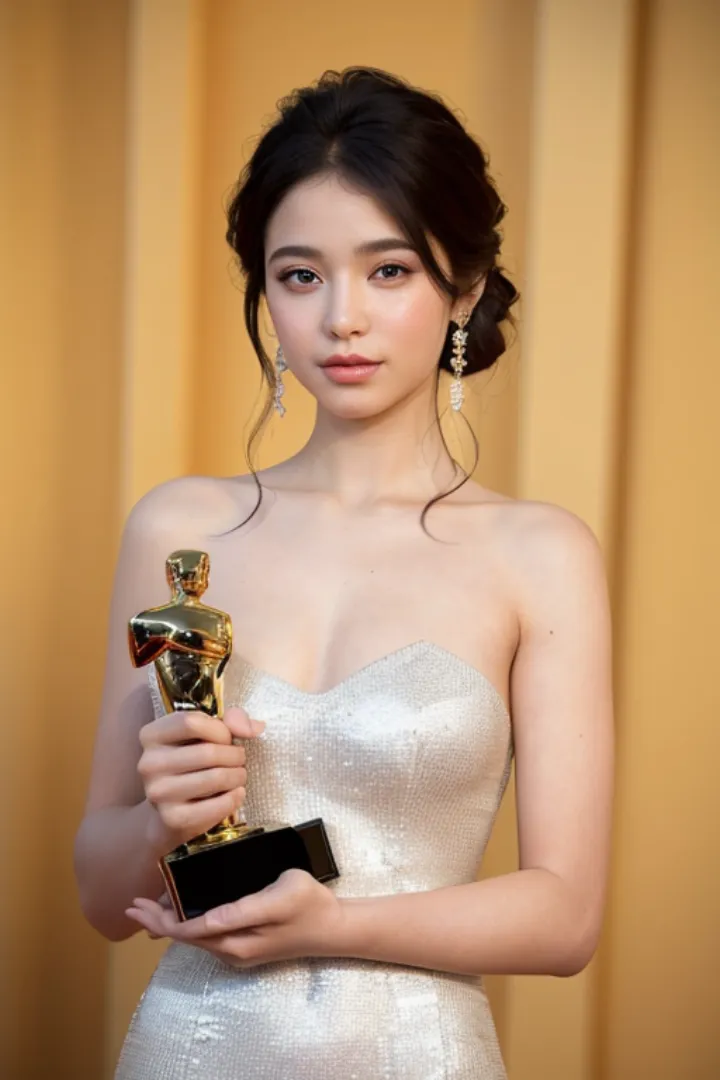 Glamour from Above: Celebrity at the Awards Ceremony From above Focus