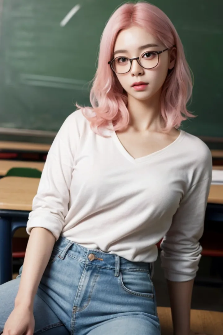 Modern Educator: A Pop of Color Looking at viewer