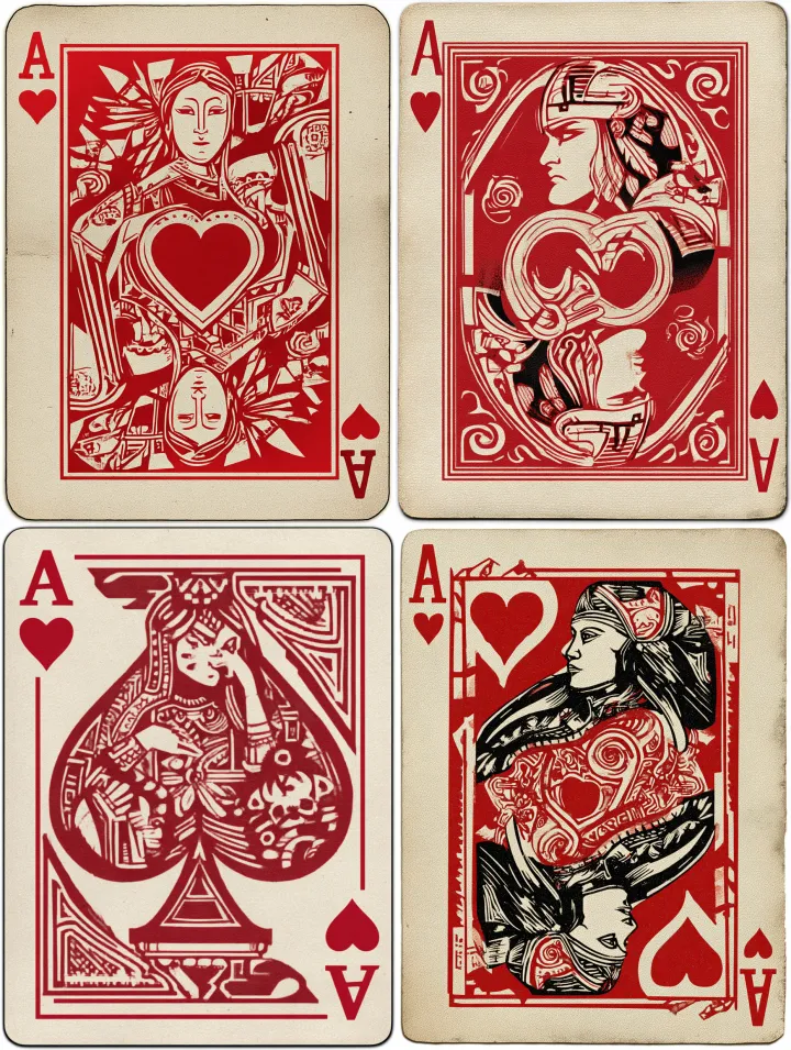 Epic, luxurious design of the ace of hearts poker 