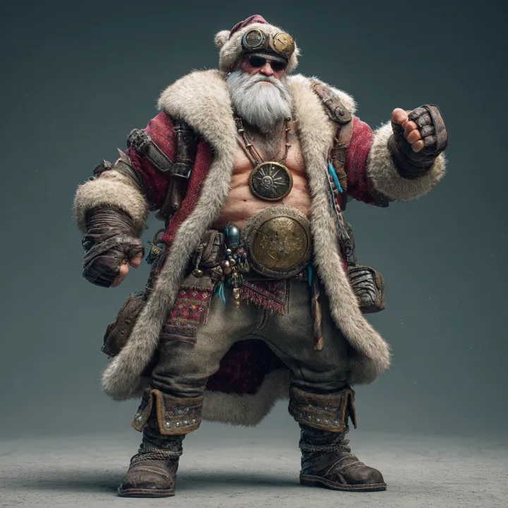 santa clause customized as a character in the game