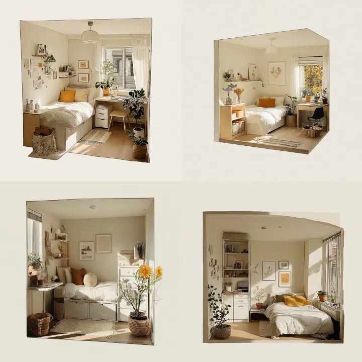 isometric room cutaway, single room, simple interi