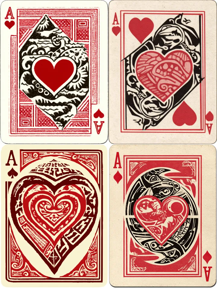 An epic, luxurious design for the ace of hearts po