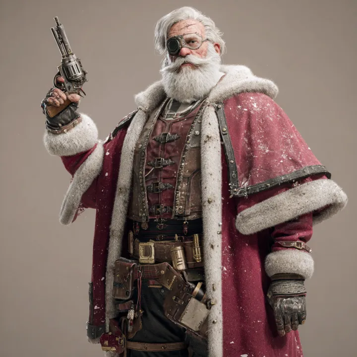 santa clause customized as a character in the game