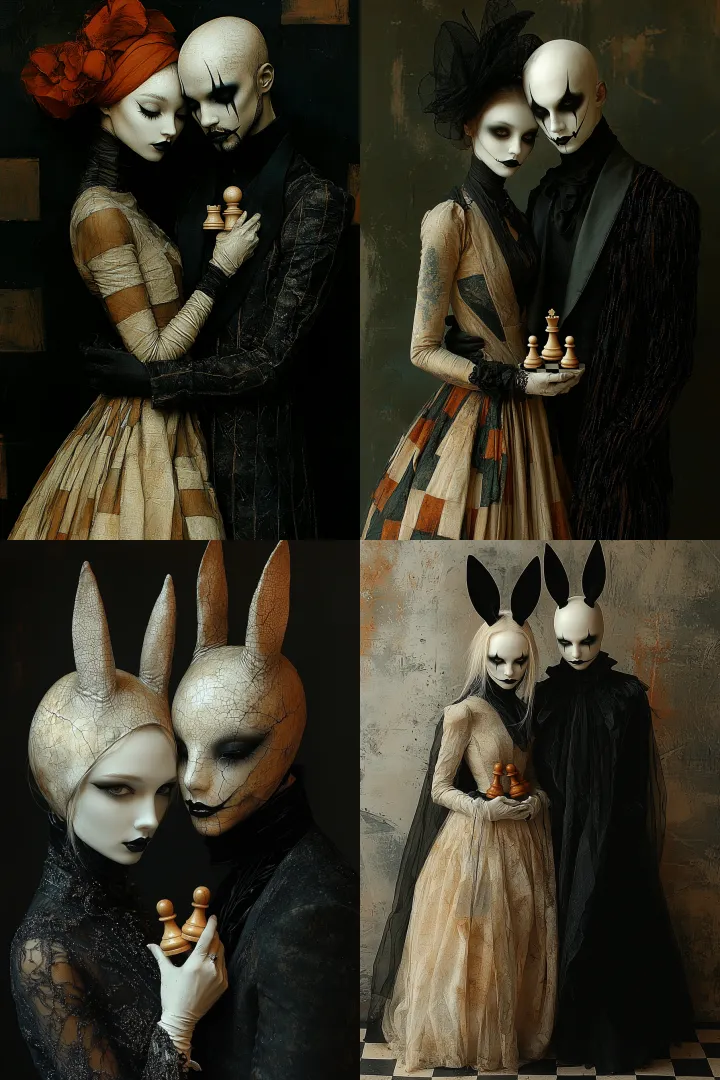 A full-length picture of a couple of a man and a w